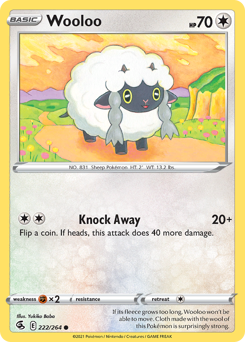 Wooloo (222) Common 222/264 Fusion Strike Singles