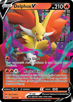 Delphox V 027/196 Ultra Rare Lost Origin Single