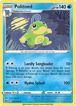 Politoed 032/196 Rare Lost Origin Single