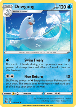 Dewgong 034/196 Rare Lost Origin Single