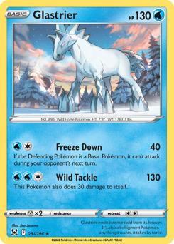 Glastrier 051/196 Holo Rare Lost Origin Single