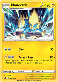 Manectric 055/196 Rare Lost Origin Single