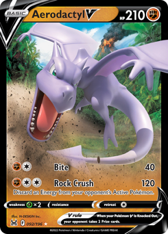 Aerodactyl V 092/196 Ultra Rare Lost Origin Single