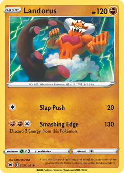Landorus 105/196 Rare Lost Origin Single