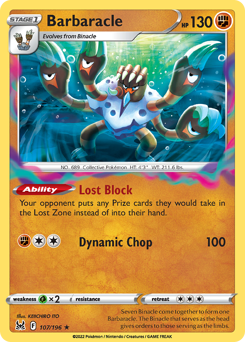 Barbaracle 107/196 Holo Rare Lost Origin Single