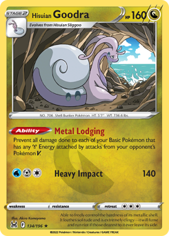 Hisuian Goodra 134/196 Holo Rare Lost Origin Single