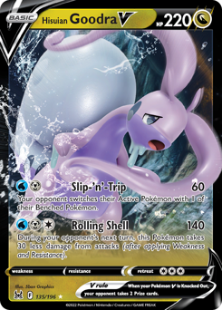 Hisuian Goodra V 135/196 Ultra Rare Lost Origin Single