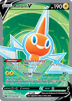 Rotom V (Full Art) 176/196 Ultra Rare Lost Origin Single