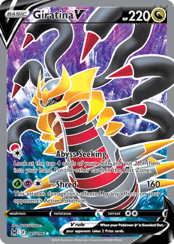 Giratina V (Full Art) 185/196 Ultra Rare Lost Origin Single
