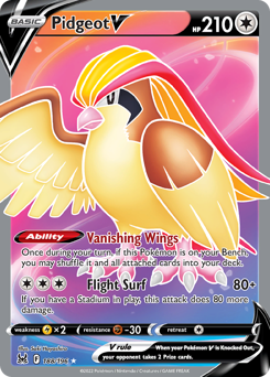 Pidgeot V (Full Art) 188/196 Ultra Rare Lost Origin Single