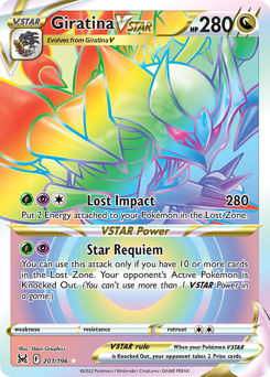 Giratina VSTAR (201) (Secret) 201/196 Secret Rare Lost Origin Single