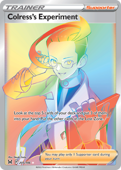 Colress's Experiment (Secret) 205/196 Secret Rare Lost Origin Single