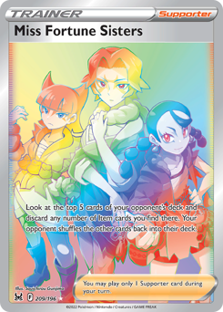 Miss Fortune Sisters (Secret) 209/196 Secret Rare Lost Origin Single