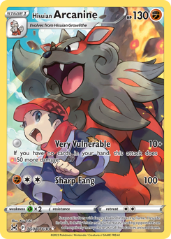 Hisuian Arcanine TG08/TG30 Ultra Rare Lost Origin Single