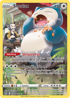 Snorlax TG10/TG30 Ultra Rare Lost Origin Single