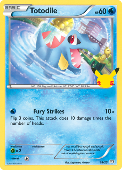Totodile 18/25 25th Annv Promo