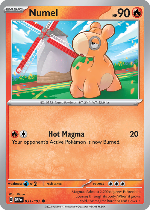 Numel 031/197 Common Scarlet & Violet Obsidian Flames Card