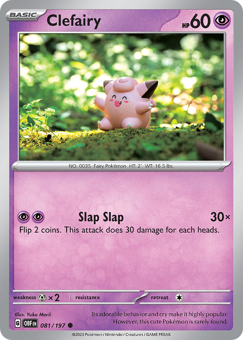 Clefairy 081/197 Common Scarlet & Violet Obsidian Flames Card