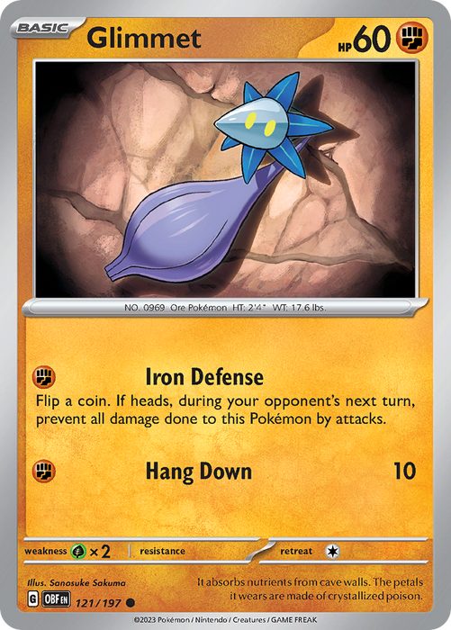 Glimmet 121/197 Common Scarlet & Violet Obsidian Flames Card