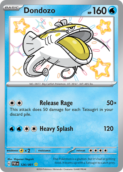 Dondozo 126/091 Shiny Rare Scarlet & Violet Paldean Fates Single Card