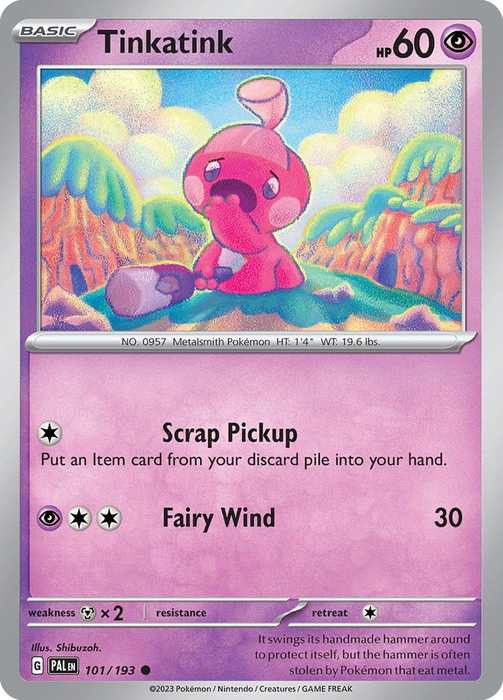 Tinkatink 101/193 Common Paldea Evolved Pokemon Card