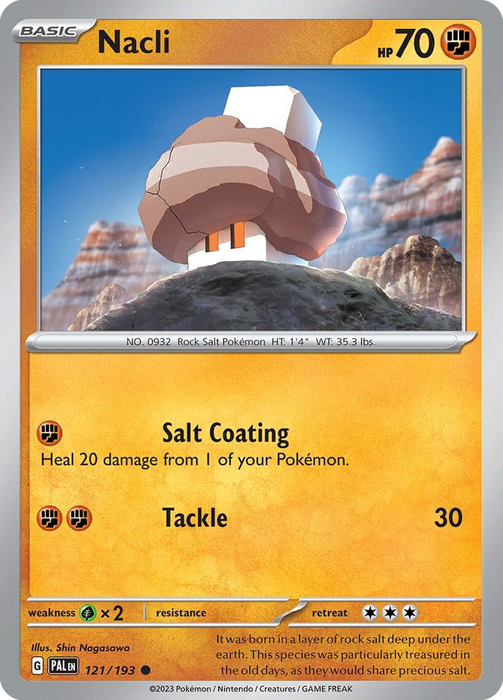 Nacli 121/193 Common Paldea Evolved Pokemon Card