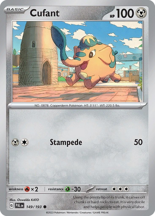Cufant 149/193 Common Paldea Evolved Pokemon Card