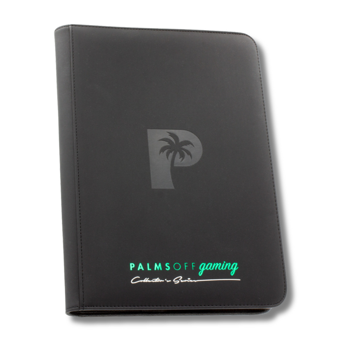 Black Palms Off Gaming - 9 Pocket Collector's Series Zip Trading Card Binder - BLACK