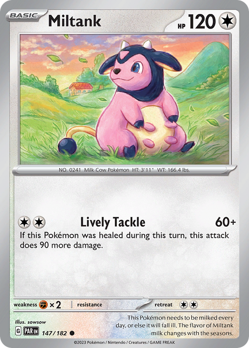 Miltank 147/182 Common Scarlet & Violet Paradox Rift Pokemon Card