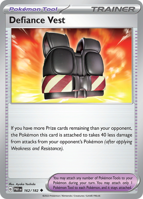 Defiance Vest 162/182 Uncommon Scarlet & Violet Paradox Rift Pokemon Card