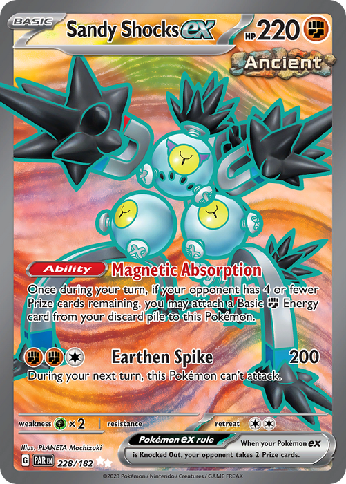 Sandy Shocks ex 228/182 Ultra Rare Scarlet & Violet Paradox Rift Pokemon Card