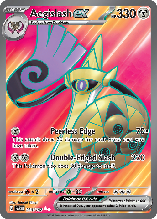 Aegislash ex 230/182 Ultra Rare Scarlet & Violet Paradox Rift Pokemon Card