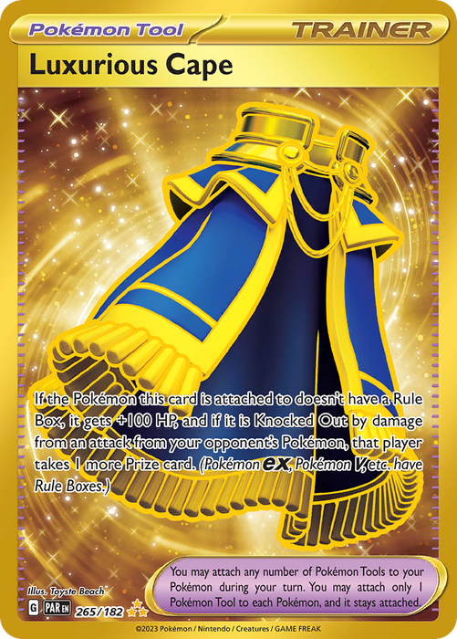 Luxurious Cape 265/182 Hyper Rare Scarlet & Violet Paradox Rift Pokemon Card