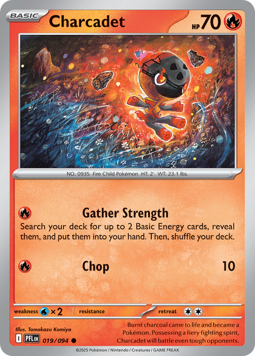 CharcadetÊ 019/094 Common Mega Evolutions Phantasmal Flames (ME02) Near Mint Pokemon Card