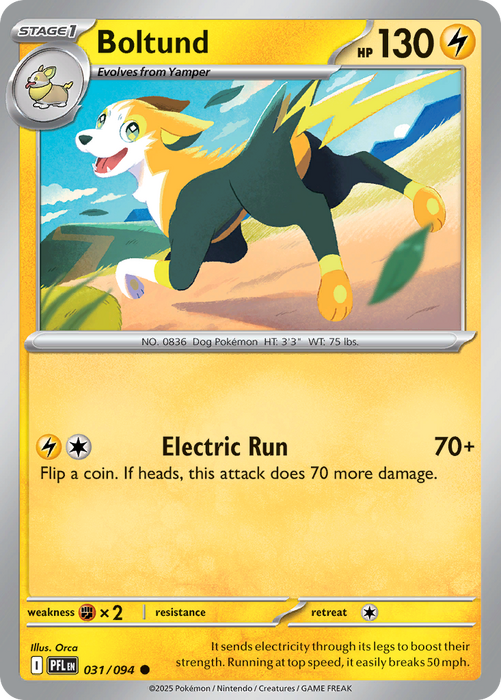 BoltundÊ 031/094 Common Mega Evolutions Phantasmal Flames (ME02) Near Mint Pokemon Card