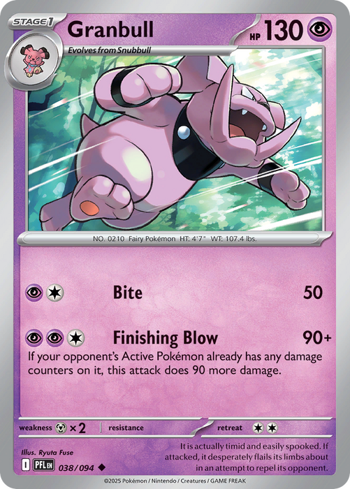 GranbullÊ 038/094 Uncommon Mega Evolutions Phantasmal Flames (ME02) Near Mint Pokemon Card