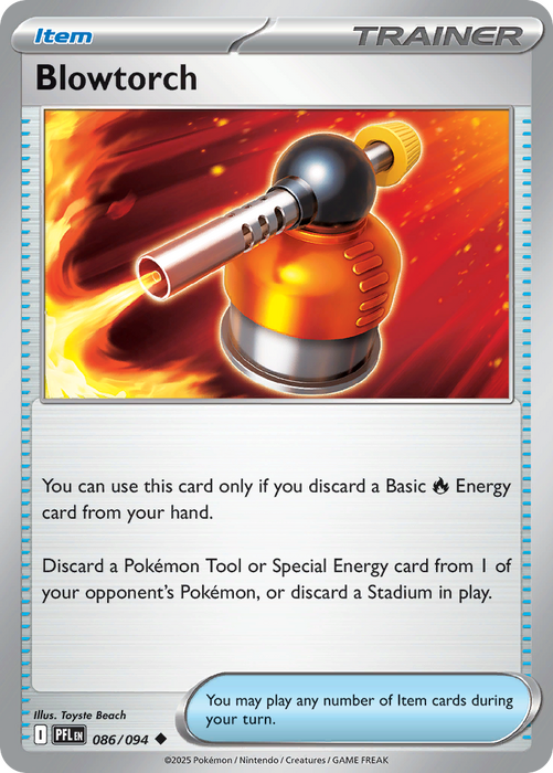 BlowtorchÊ 086/094 Uncommon Mega Evolutions Phantasmal Flames (ME02) Near Mint Pokemon Card