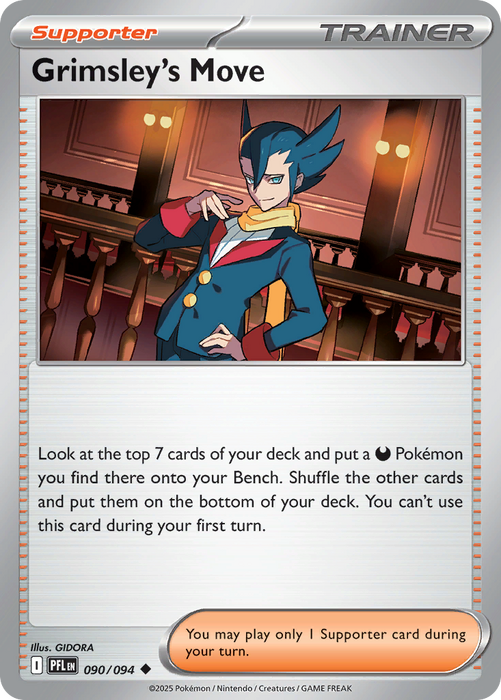 Grimsley's MoveÊ 090/094 Uncommon Mega Evolutions Phantasmal Flames (ME02) Near Mint Pokemon Card