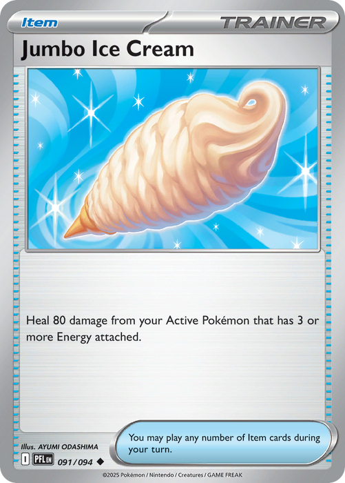 Jumbo Ice CreamÊ 091/094 Uncommon Mega Evolutions Phantasmal Flames (ME02) Near Mint Pokemon Card