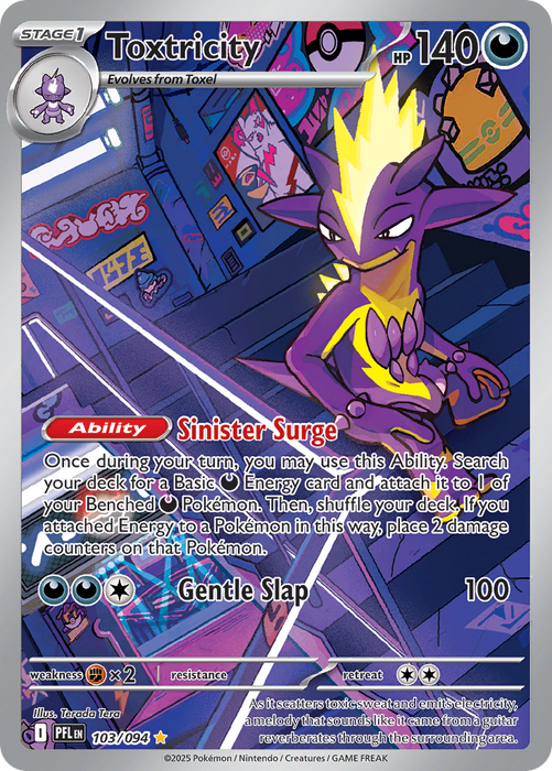 ToxtricityÊ 103/094 Illustration Rare Mega Evolutions Phantasmal Flames (ME02) Near Mint Pokemon Card