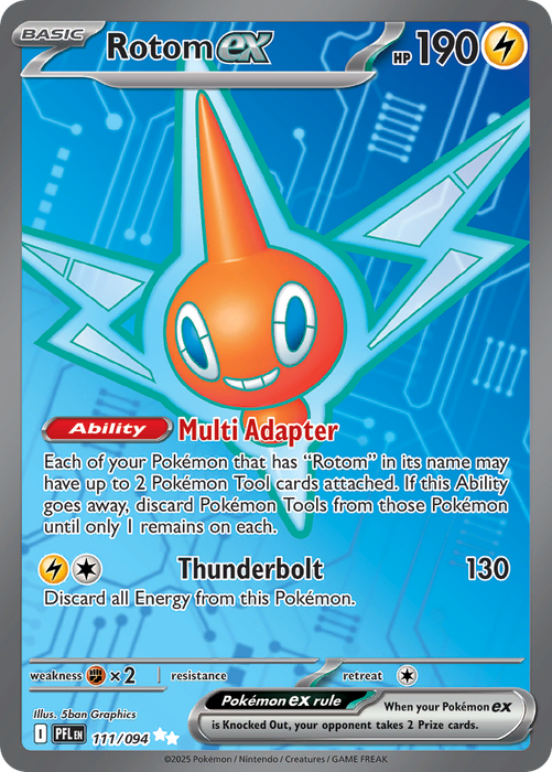 Rotom exÊ 111/094 Ultra Rare Mega Evolutions Phantasmal Flames (ME02) Near Mint Pokemon Card