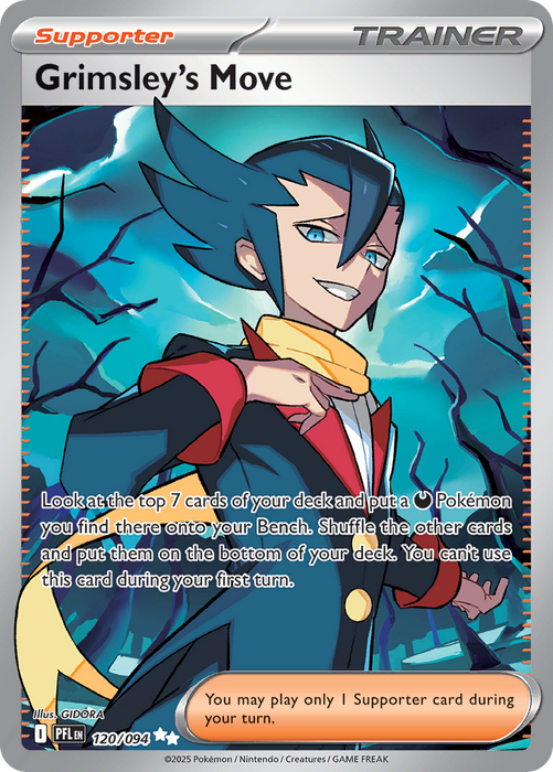 Grimsley's MoveÊ 120/094 Ultra Rare Mega Evolutions Phantasmal Flames (ME02) Near Mint Pokemon Card