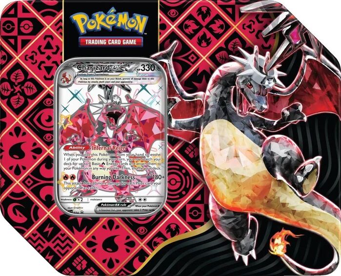 Charizard Paldean Fates Tin
