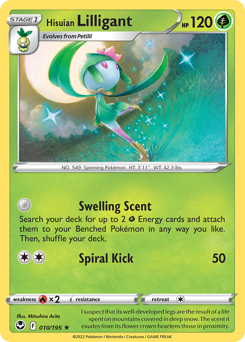 Hisuian Lilligant 010/195 Rare Silver Tempest Pokemon Card Single