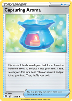 Capturing Aroma 153/195 Uncommon Silver Tempest Pokemon Card Single
