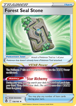 Forest Seal Stone 156/195 Holo Rare Silver Tempest Pokemon Card Single