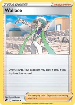 Wallace 166/195 Uncommon Silver Tempest Pokemon Card Single
