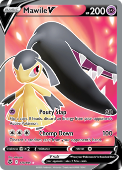 Mawile V (Full Art) 178/195 Ultra Rare Silver Tempest Pokemon Card Single