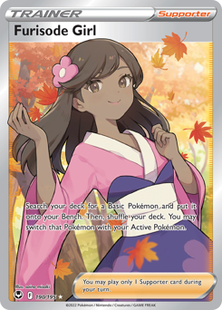 Furisode Girl (Full Art) 190/195 Ultra Rare Silver Tempest Pokemon Card Single