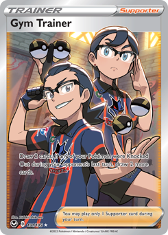 Gym Trainer (Full Art) 191/195 Ultra Rare Silver Tempest Pokemon Card Single